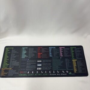 XL‎ Desk Mat Mouse Pad With Excel Shortcuts-Keyboard end Office Mat